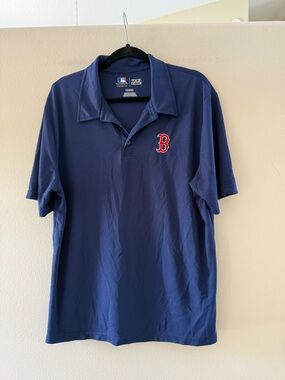 Genuine Merchandise Boston Red Sox Navy Polo with Red 'B' Chest Logo